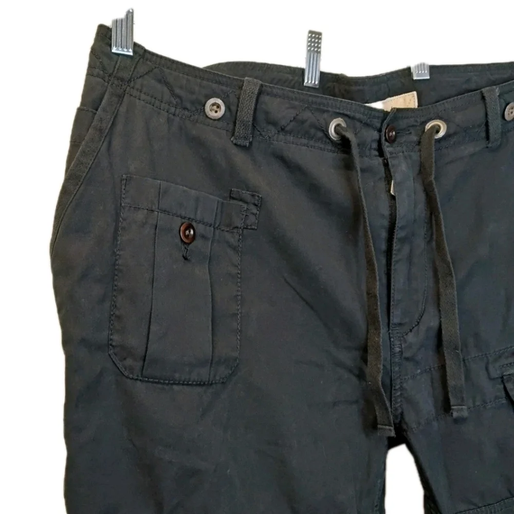 Vtg 90s Polo Ralph Lauren Baggy Wide Leg Cargo Shorts 42/44 Black Field Utility